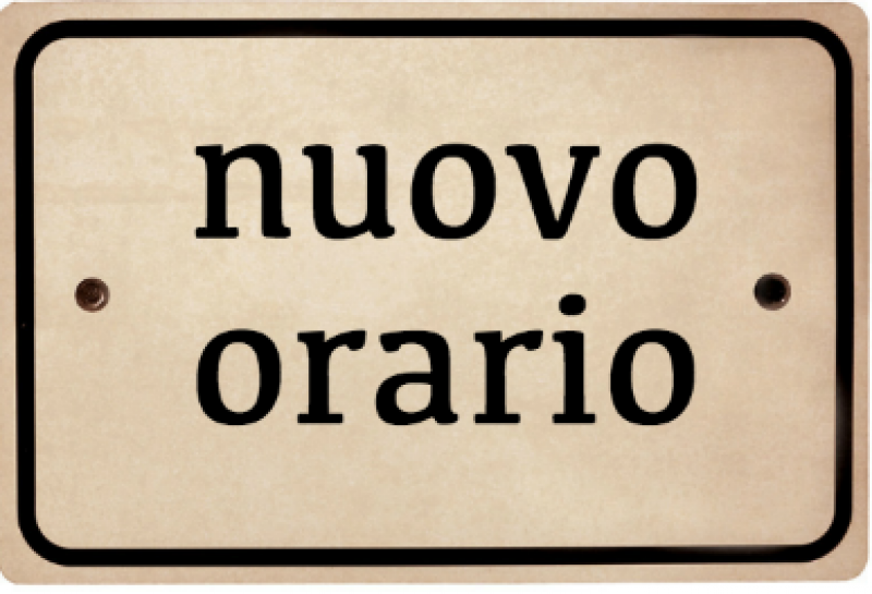 NUOVO ORARIO